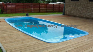 Na -customize na inground fiberglass swimming pool shell sa labas ng hardin