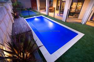 Inground fiberglass swimming pool para sa panlabas na hardin