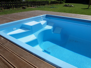 fiberglass pool shell.